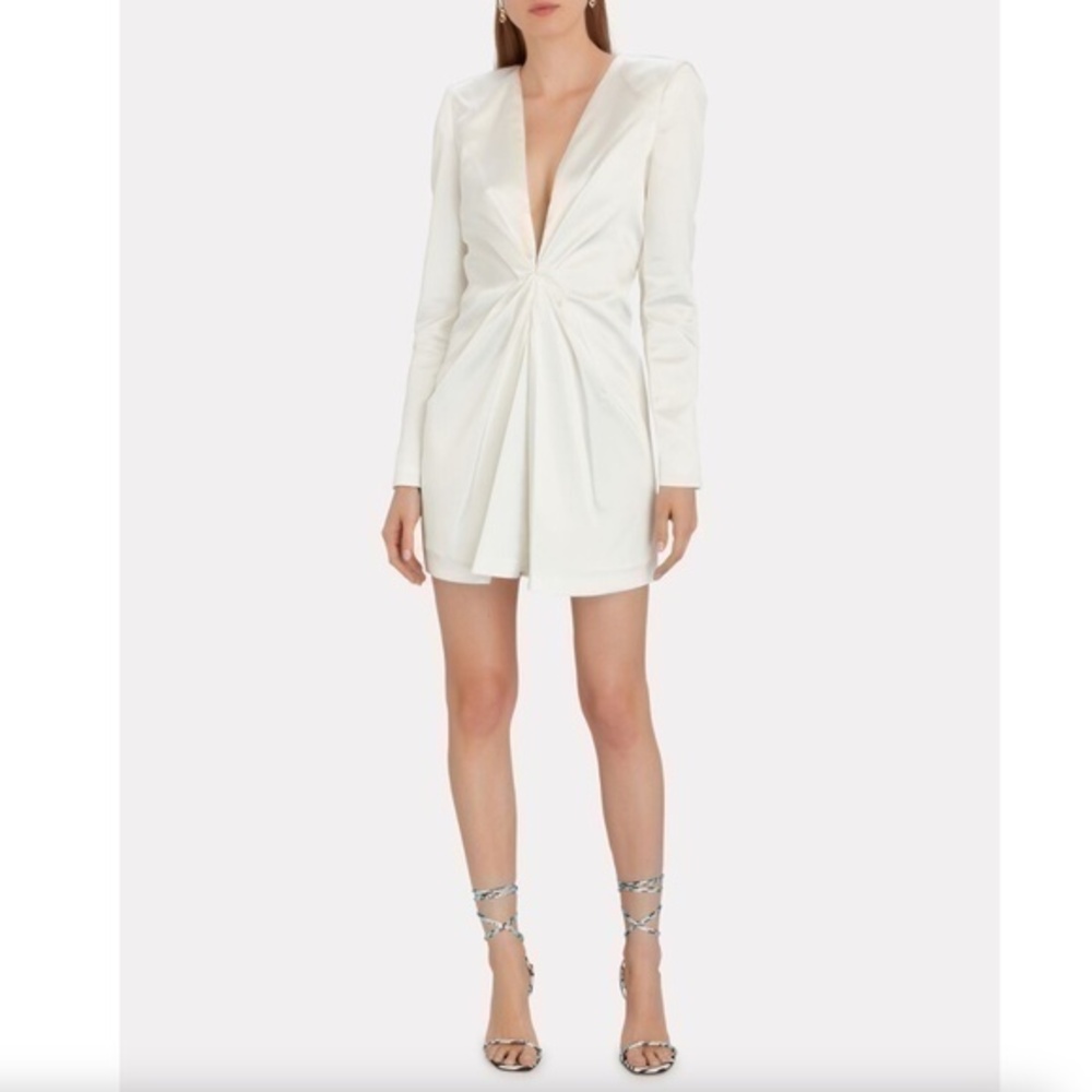 Gauge 81 Zarate White Long Sleeve Mini Dress Size XS